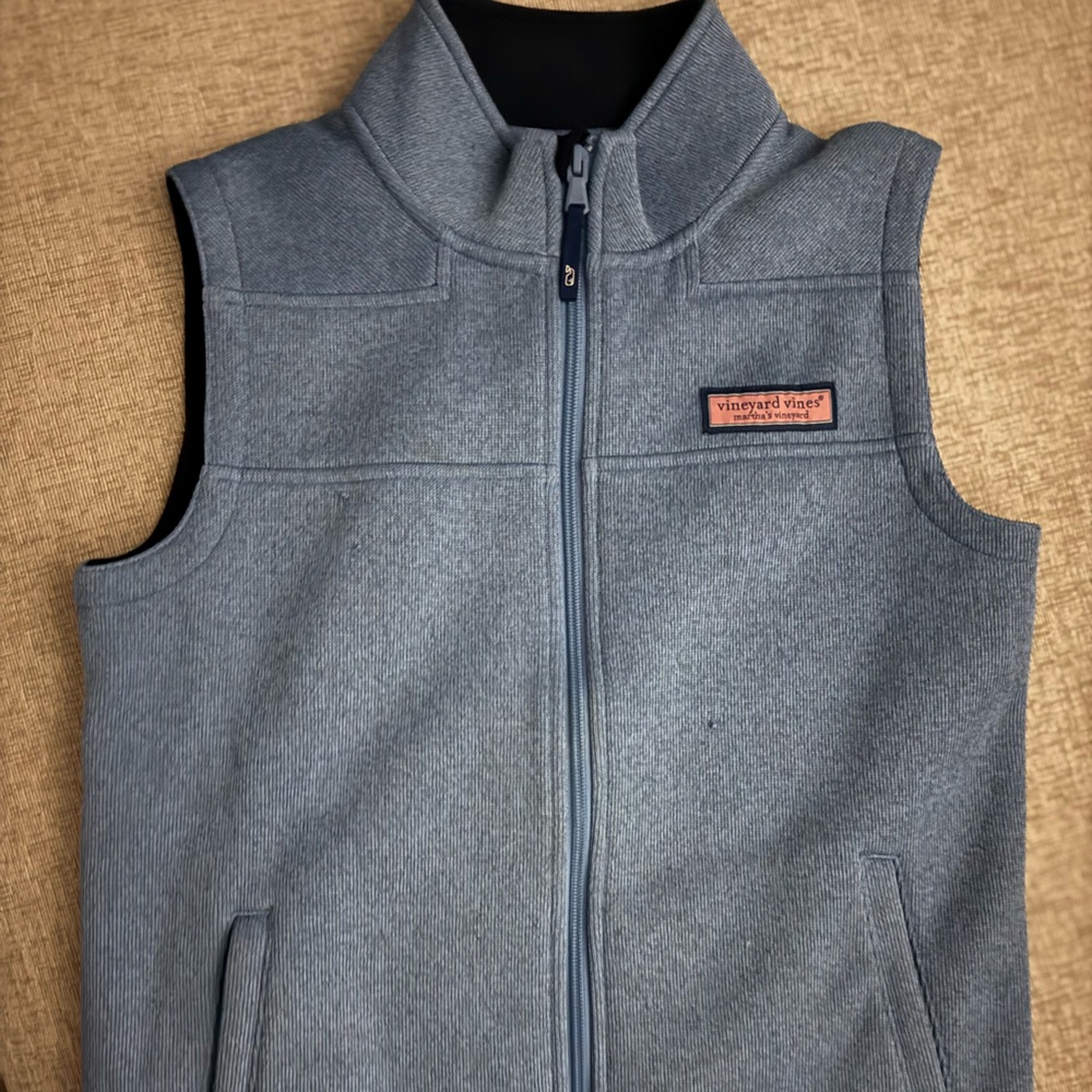 Vineyard Vines Blue Zip-Up Vest